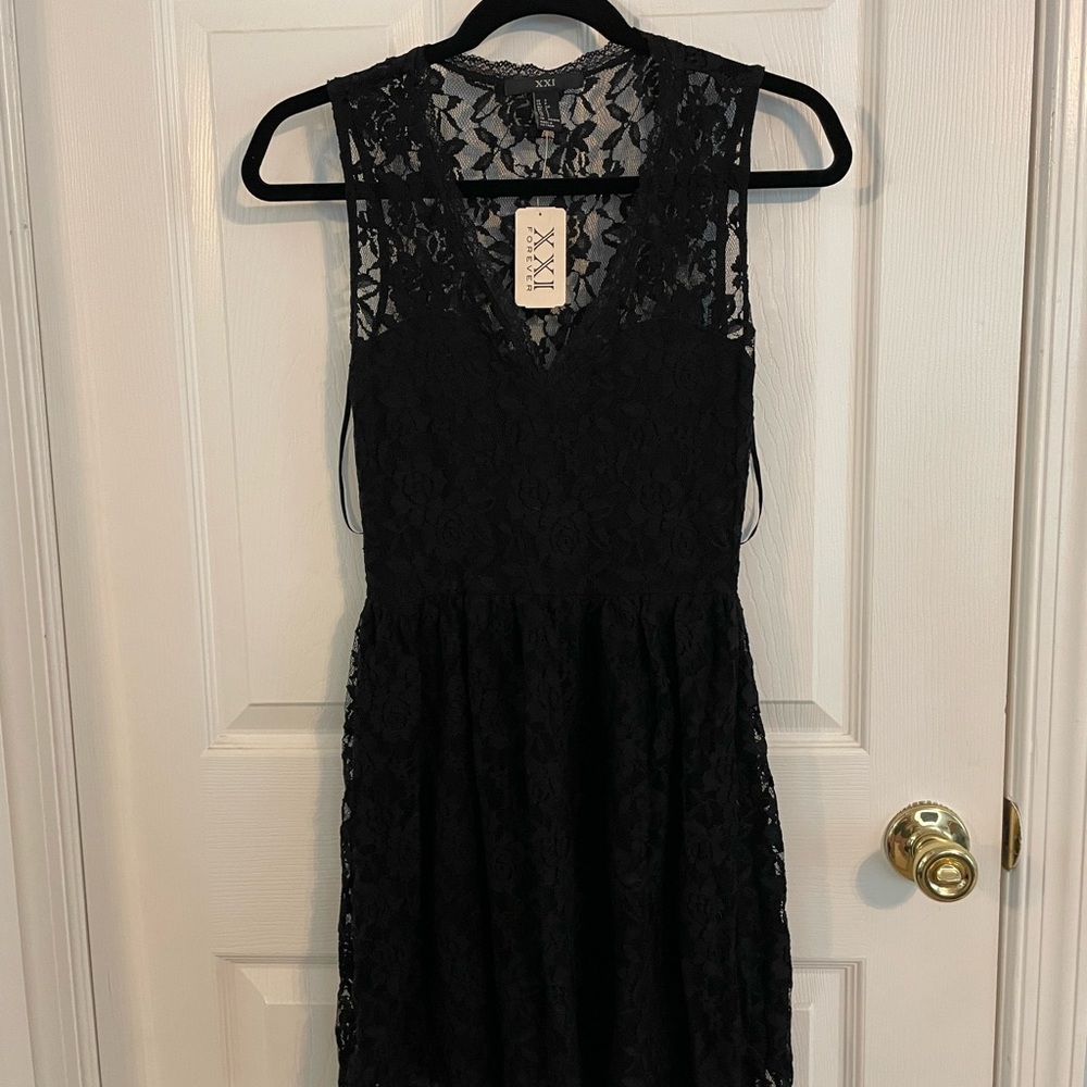Forever 21 Black V-neck Sheath Mini Dress